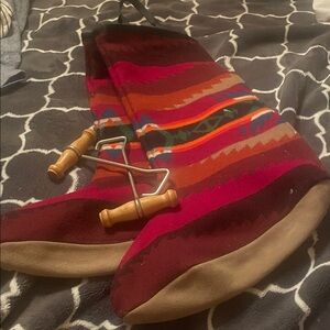 Vintage Pendleton High Grade Western Wear Label Boot bag & boot hooks